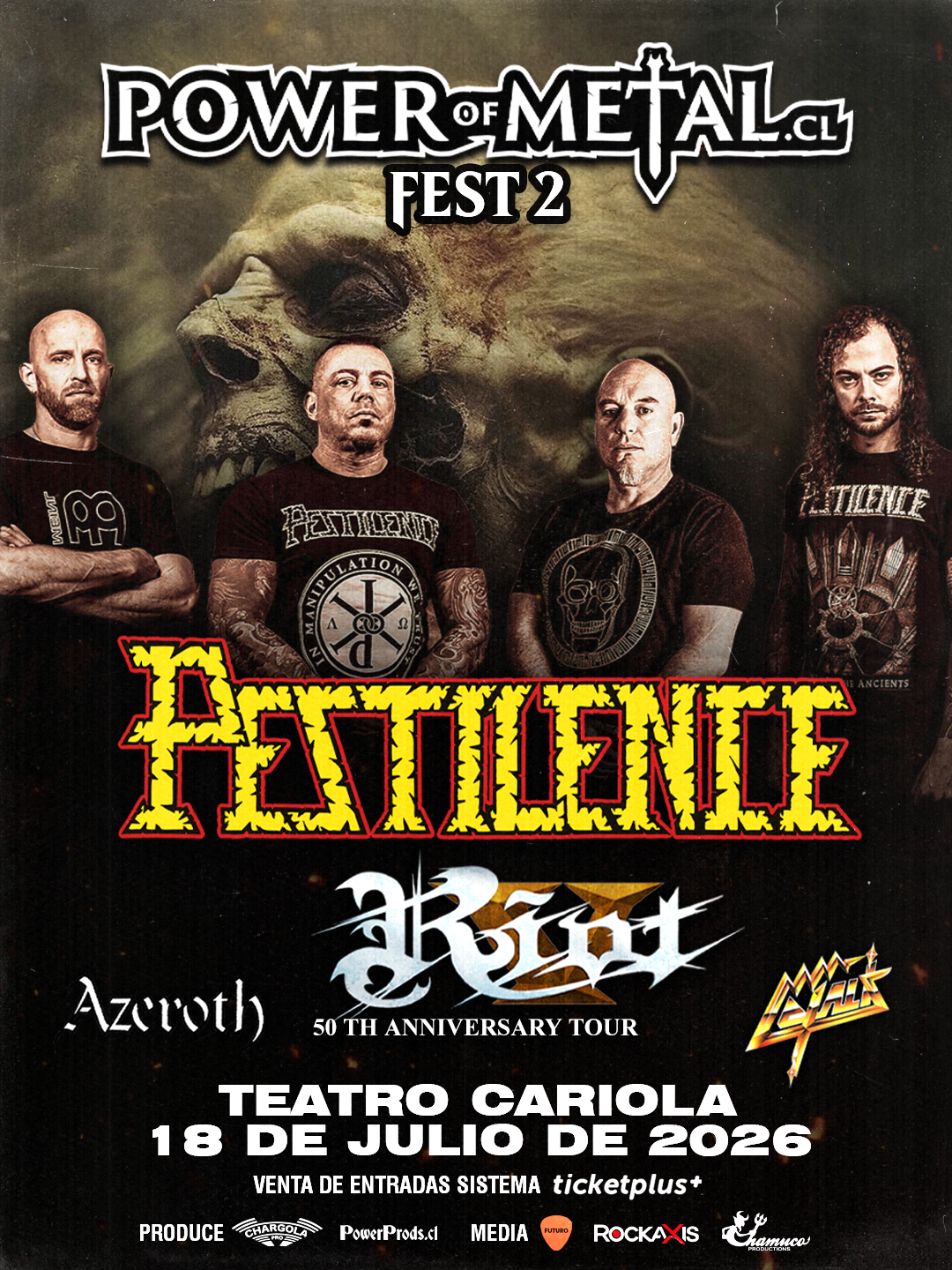 Pestilence se suma a PowerOfMetal.Cl Fest 2026